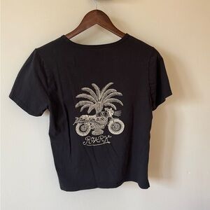 Roark Black Tee with Palm Tree Graphic